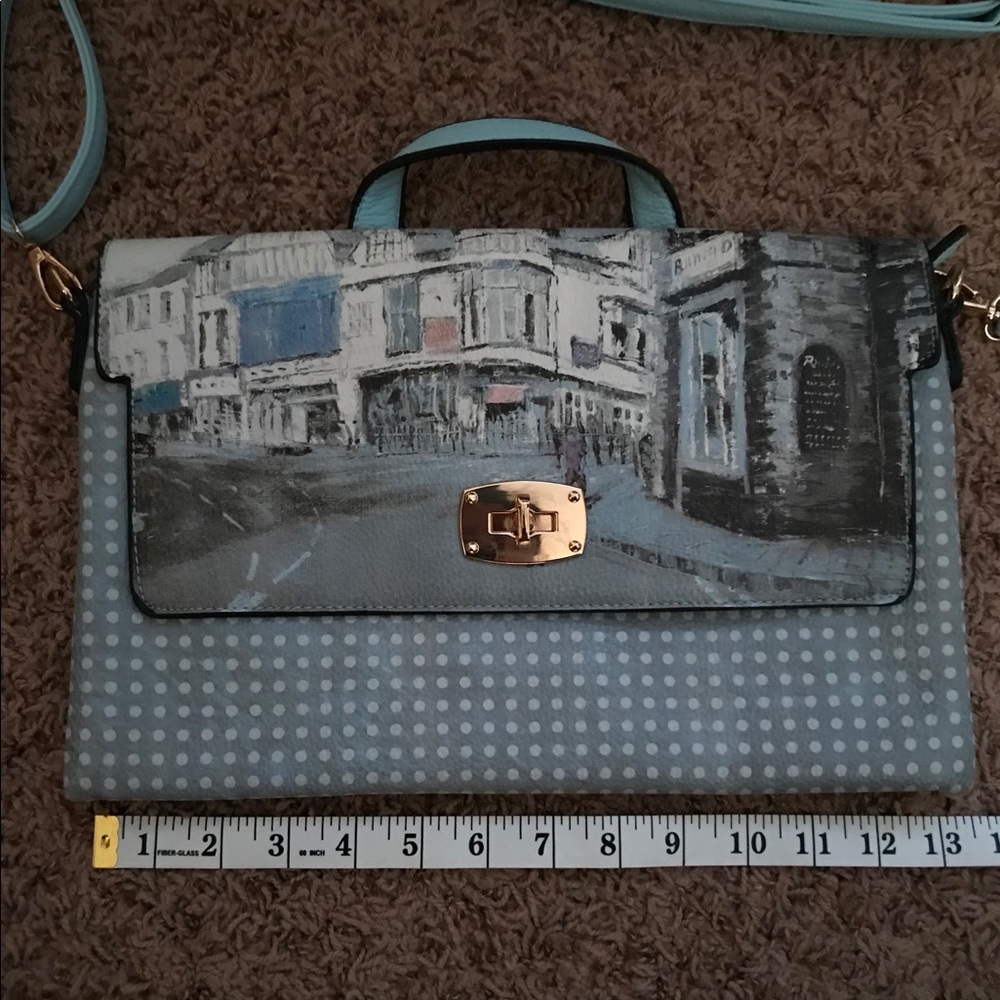 Blue and grayish color bag